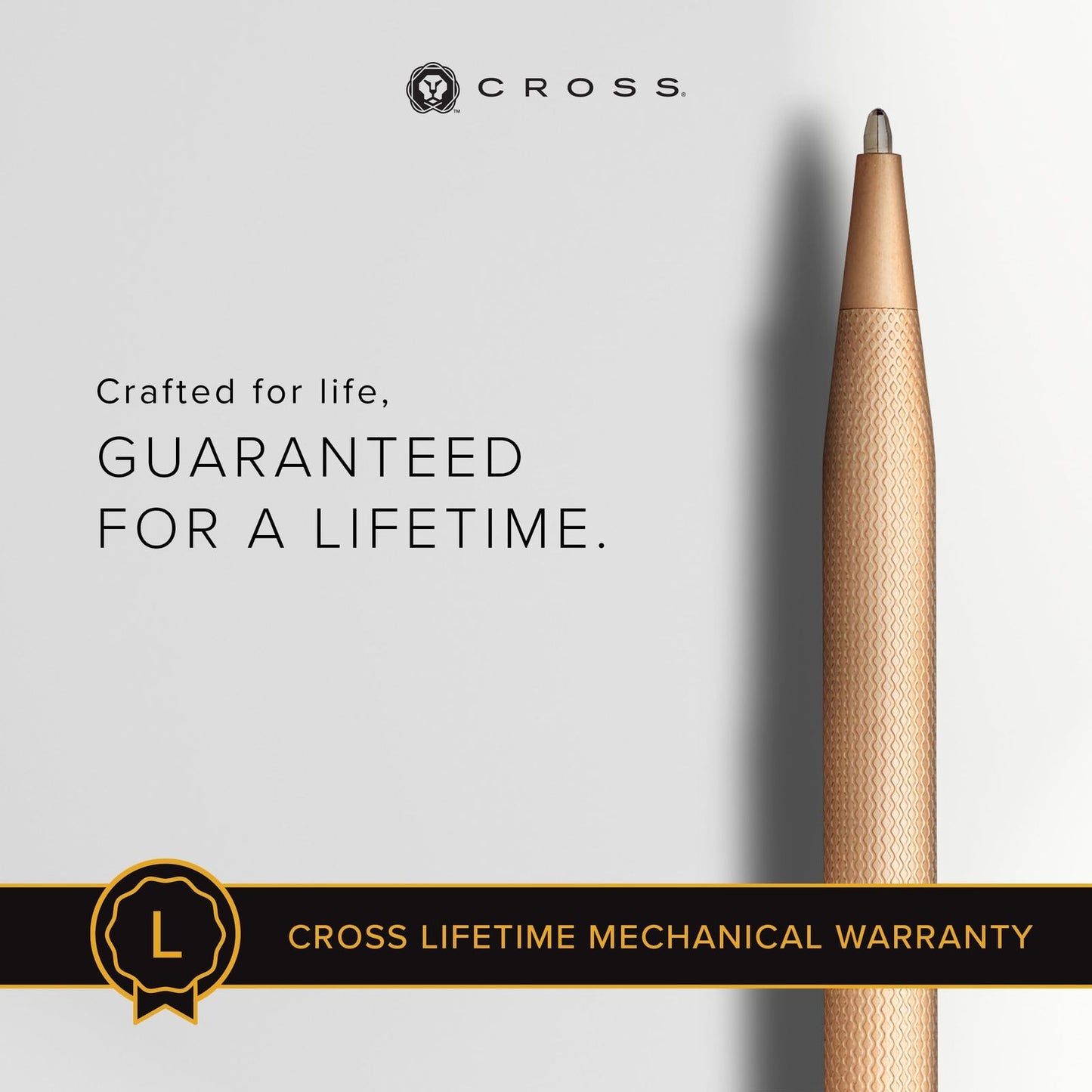Cross Classic Century Rose Gold Premium Gift Box Includes Medium-Point Oil-Based Pen — Japan Import
