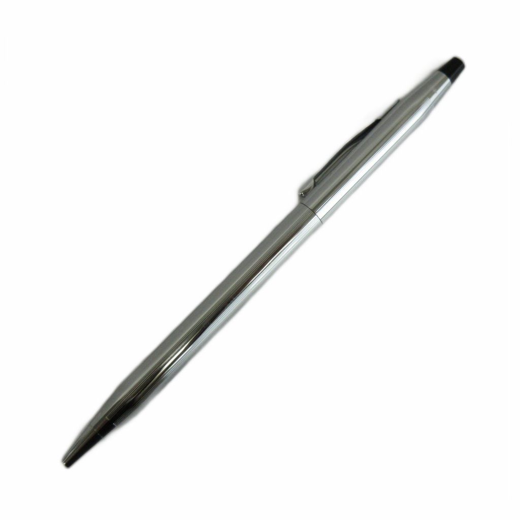 Cross Ballpoint Pen Twist Logo Silver /XZ ■GY18 Brand Name Stationery Writing Instrument