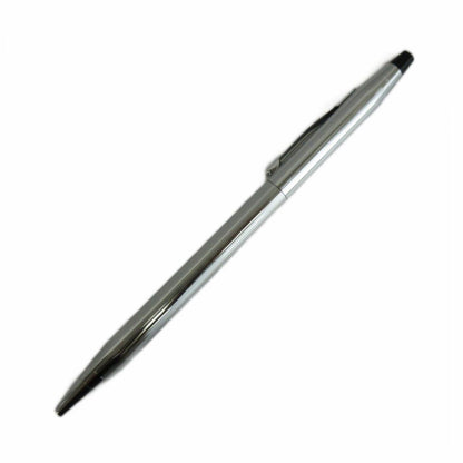 Cross Ballpoint Pen Twist Logo Silver /XZ ■GY18 Brand Name Stationery Writing Instrument