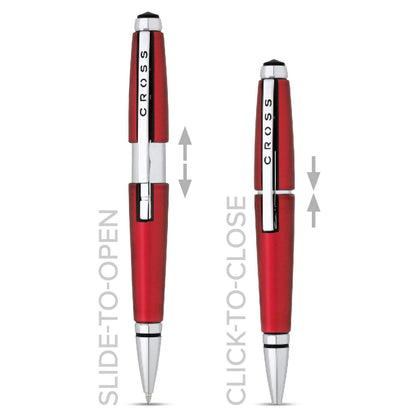 Cross Edge Refill Slide Open Ballpoint Pen with Premium Gift Box - Red