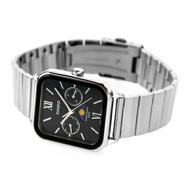 Casio Standard Series MTP-M305D-1A2VDF Men’s Analog Watch with Black Dial and Silver Band — Japan Import