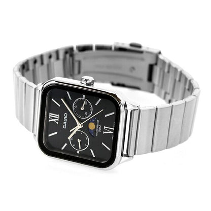 Casio Standard Series MTP-M305D-1A2VDF Men’s Analog Watch with Black Dial and Silver Band — Japan Import