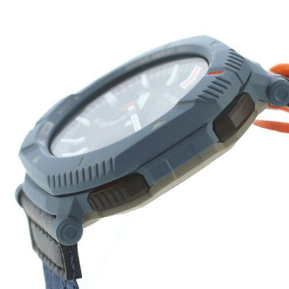 Casio Pro Trek PRJ-B001B-2DR Watch with Analog-Digital Display Solar Powered Black Dial Blue Cross Band