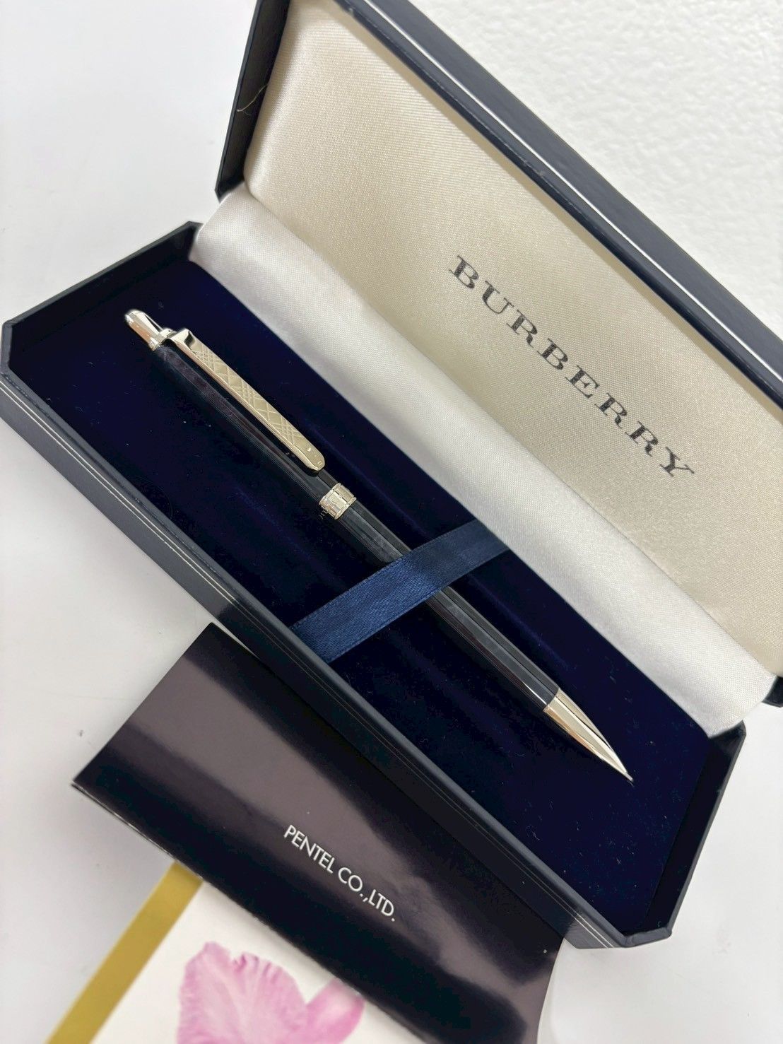 Burberry Cross Gift Set of Two Premium Ballpoint Pens with Boxes — Japan Import