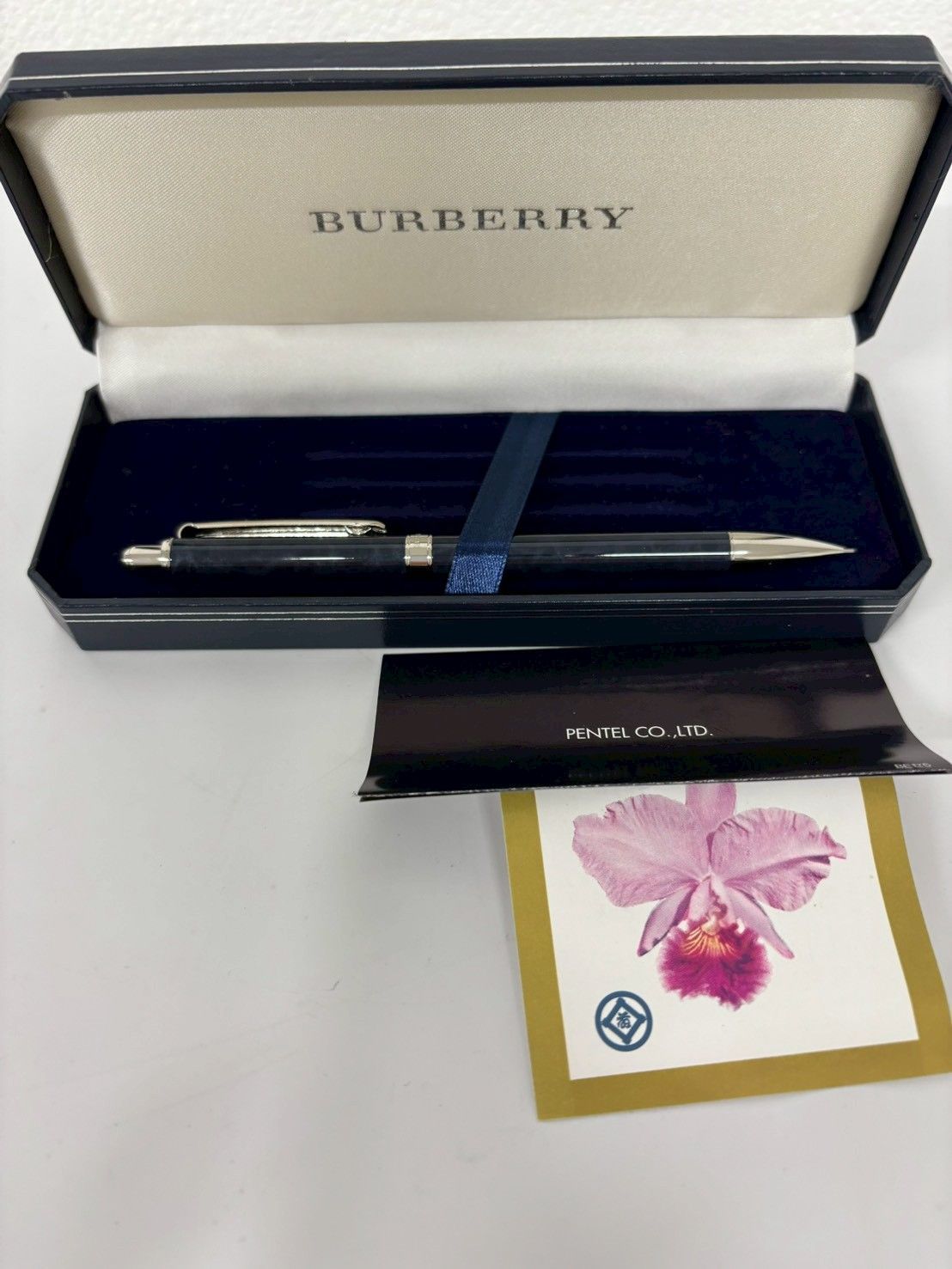 Burberry Cross Gift Set of Two Premium Ballpoint Pens with Boxes — Japan Import