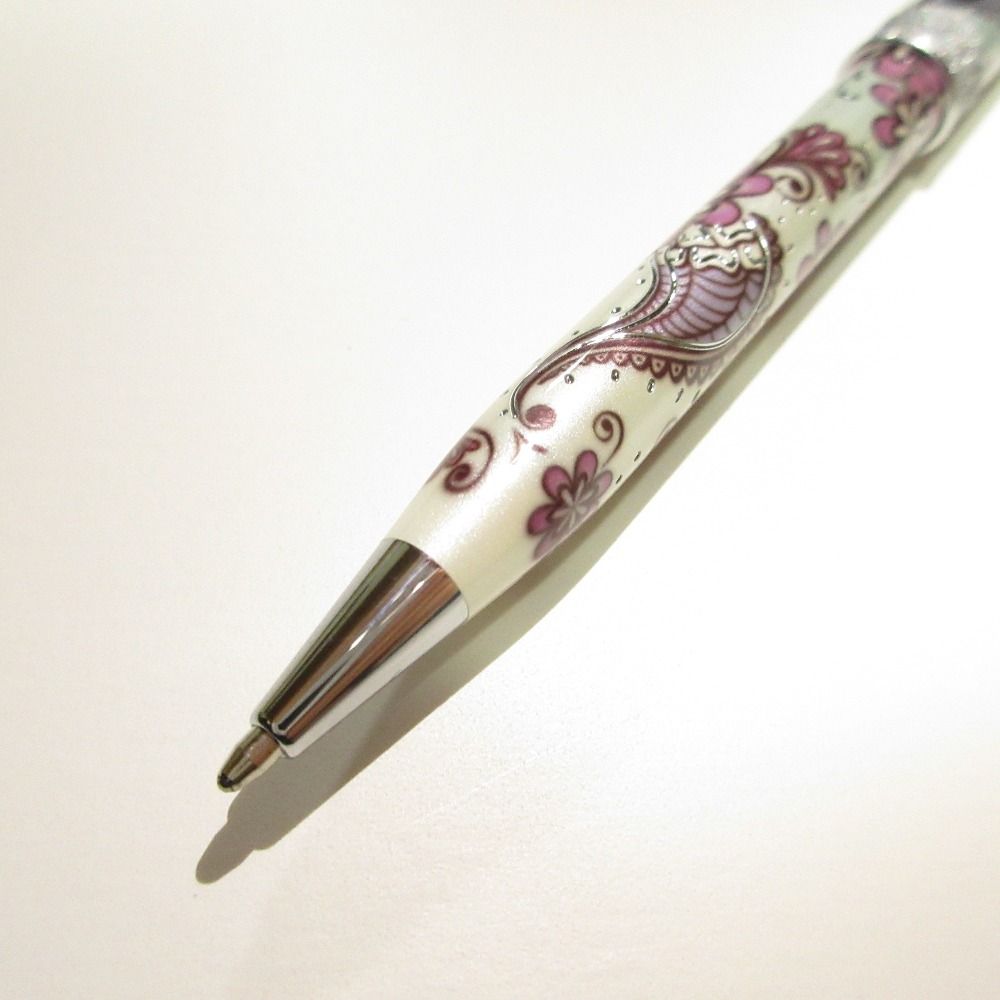 Cross Botanica Flower Print Roller Ball Pen White and Purple Ladies Accessories Used