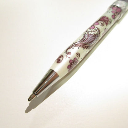 Cross Botanica Flower Print Roller Ball Pen White and Purple Ladies Accessories Used
