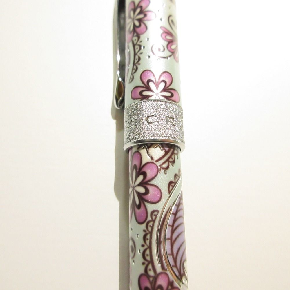Cross Botanica Flower Print Roller Ball Pen White and Purple Ladies Accessories Used