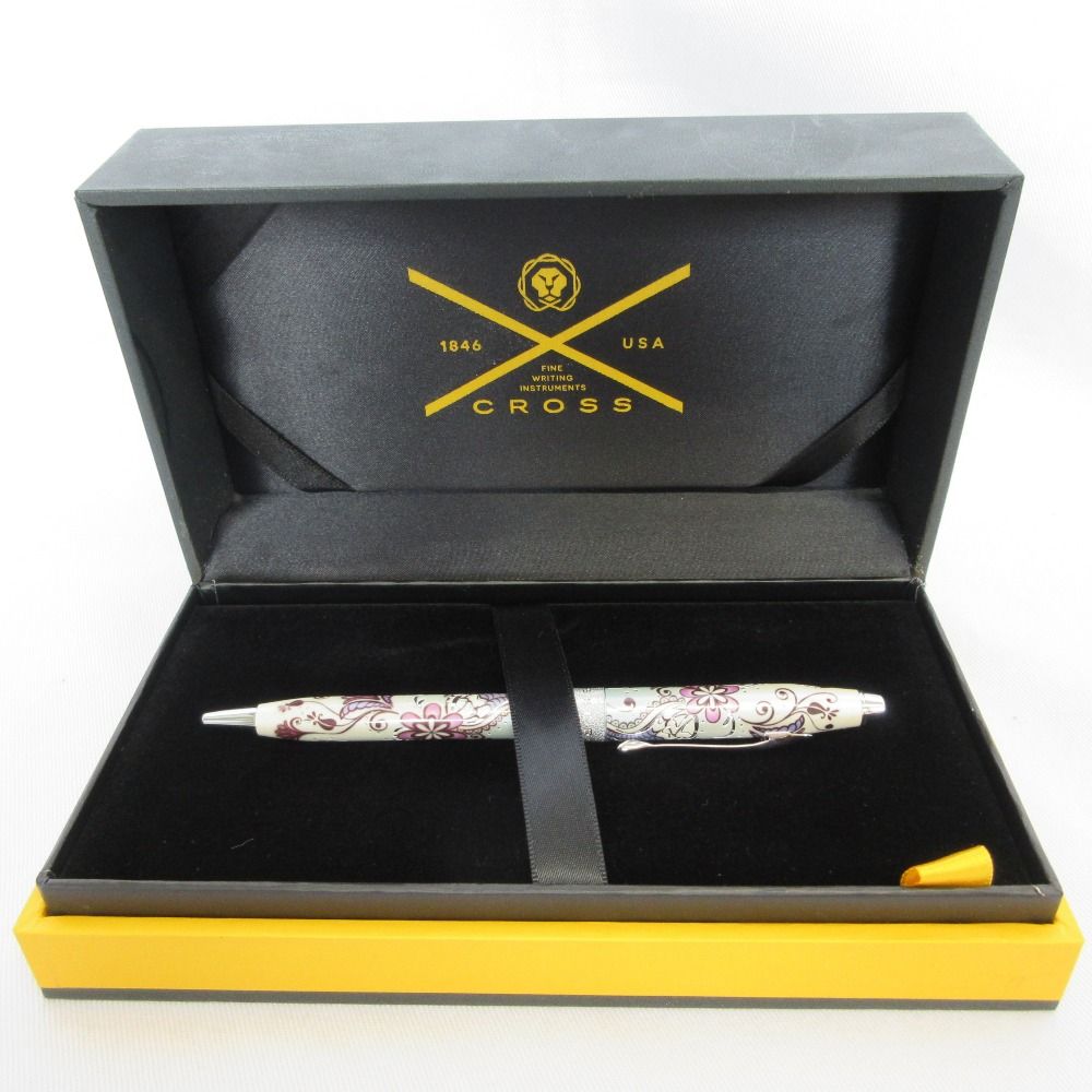 Cross Botanica Flower Print Roller Ball Pen White and Purple Ladies Accessories Used
