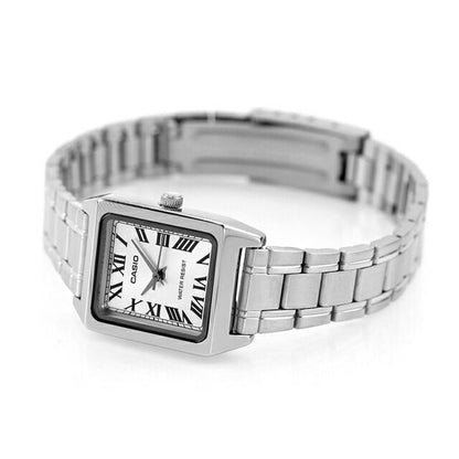Casio Standard Chic Watch Model LTP-V007D-7BDF with Silver Dial and Band — Japan Import