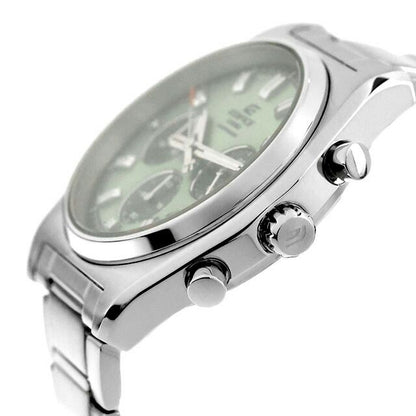 Casio Edifice EFB-730D-3AVDF Quartz Watch for Men with Green Dial and Silver Stainless Steel Band — Japan Import
