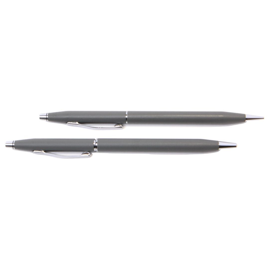 Cross Ballpoint Pen & Mechanical Pencil with Silver Chrome Finish and Box