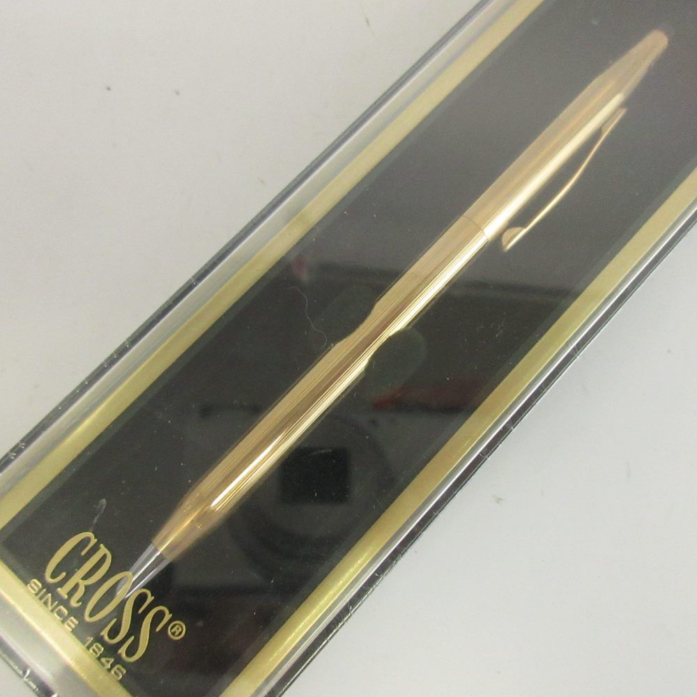 Cross Classic Century Gold Ballpoint Pen Twist Logo 14KT Gold Color /XZ — Japan Import