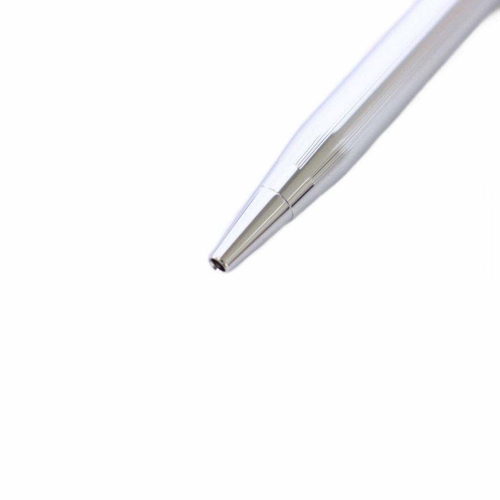 Cross Logo Rotating Silver Ballpoint Pen — Japan Import