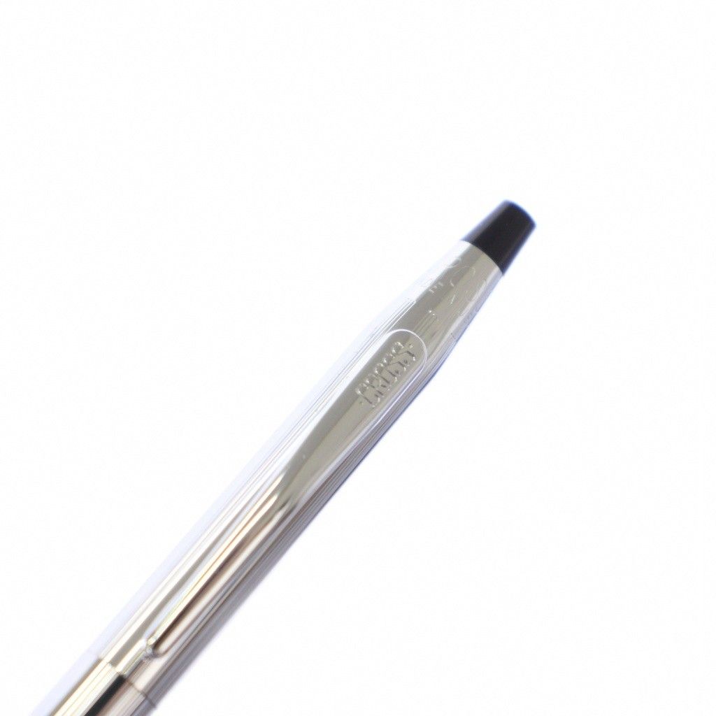 Cross Logo Rotating Silver Ballpoint Pen — Japan Import