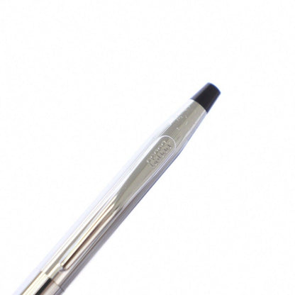 Cross Logo Rotating Silver Ballpoint Pen — Japan Import
