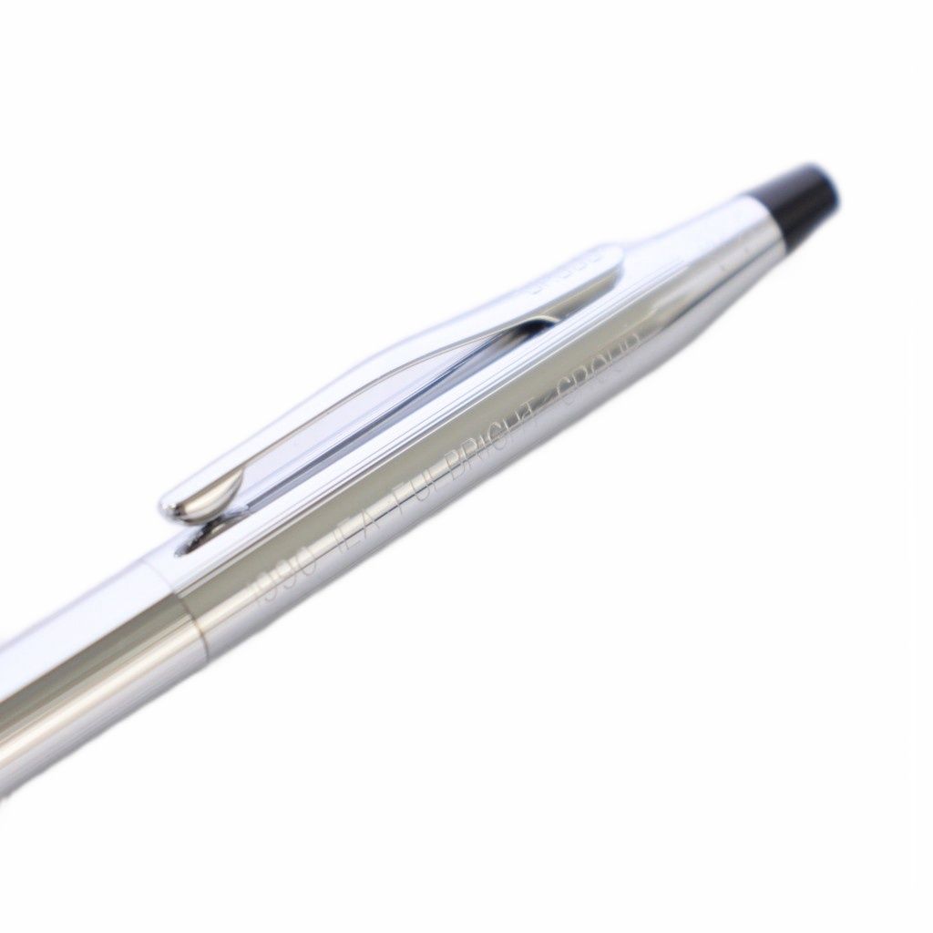 Cross Logo Rotating Silver Ballpoint Pen — Japan Import