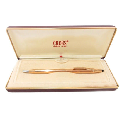 Cross Brand Gold Plated 14KTGP Ballpoint Pen /JS GY11 — Japan Import