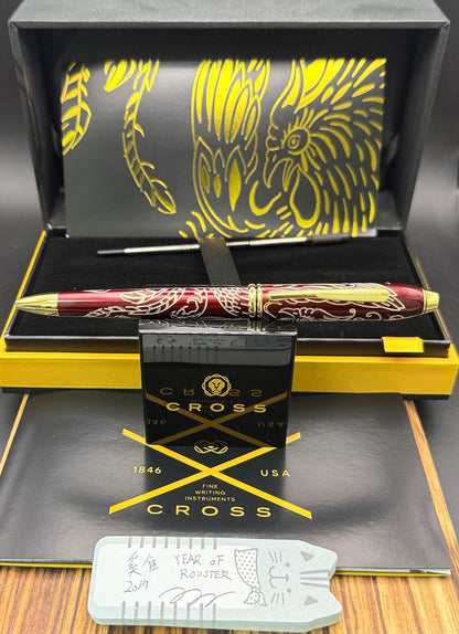 Cross Taunzt 2017 Year of the Rooster Rare Twist Ballpoint Pen Japan Import