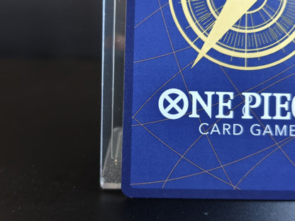 Used One Piece Card Game Monkey D. Luffy P-033 promotional card with scratches and dirt from Japan