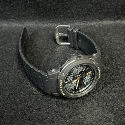 Casio Baby-G BGA-150FL Digital Watch with Black Flower Pattern Tested & Working — Japan Import
