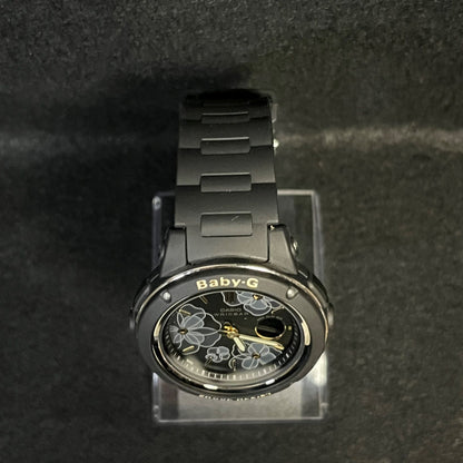 Casio Baby-G BGA-150FL Digital Watch with Black Flower Pattern Tested & Working — Japan Import
