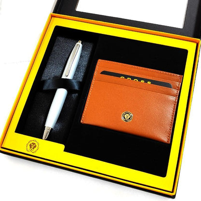 Cross Calais Twist Ballpoint Pen & Card Case Gift Set with Special Box — Japan Import