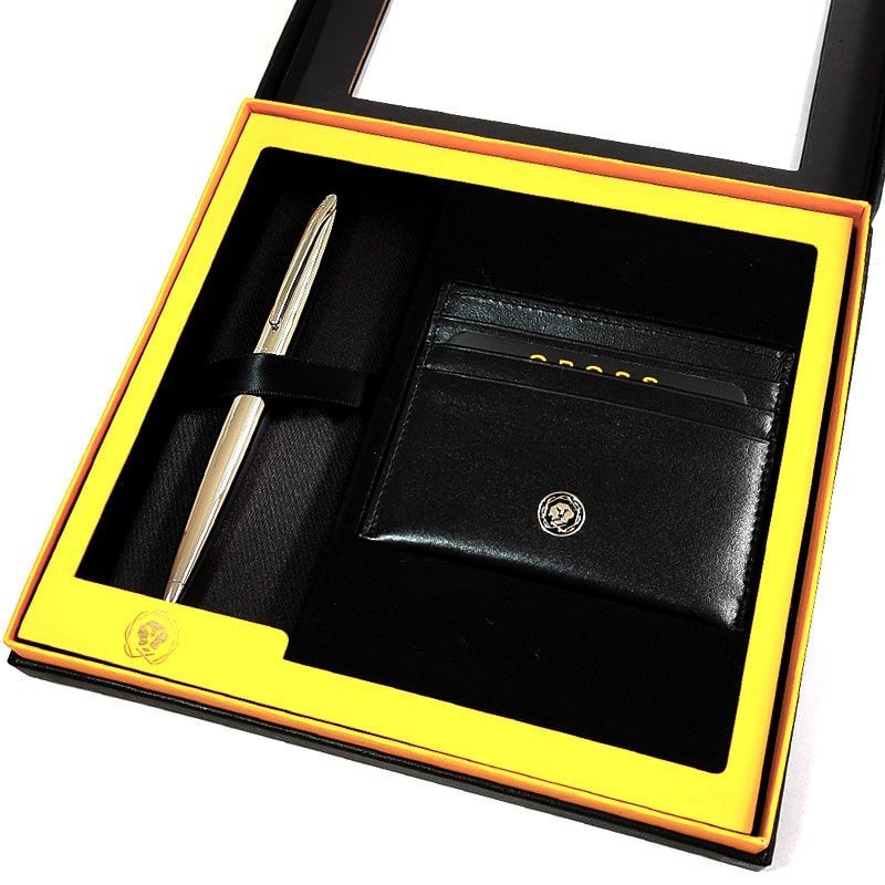 Cross ATX Gift Set with Ballpoint Pen and Card Case — Japan Import