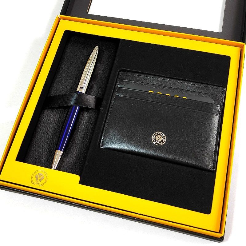 Cross Calais Ballpoint Pen Gift Set with Card Case — Japan Import