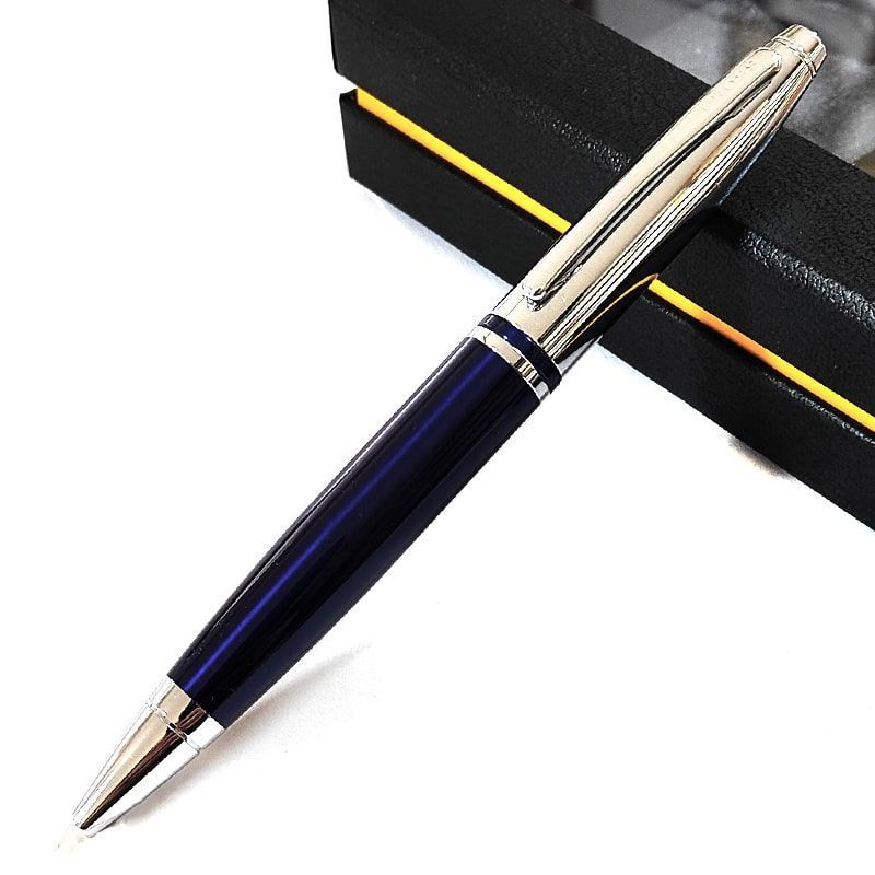 Cross Calais Twist Ballpoint Pen Gift Set with Card Case and Box - Blue - Japan Import