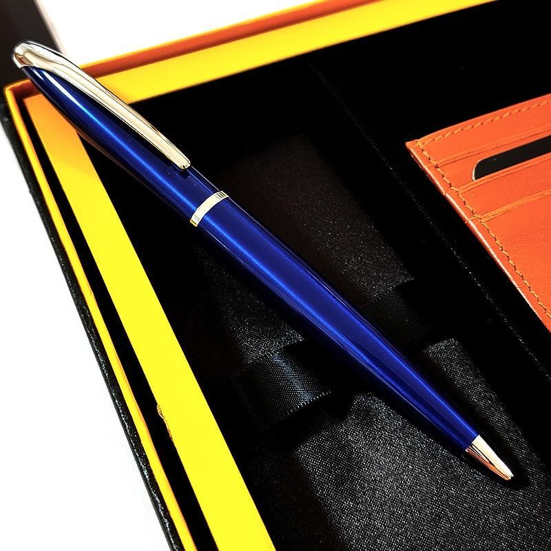 Cross Series ATX Ballpoint Pen with Card Case and Gift Box - Translucent Blue
