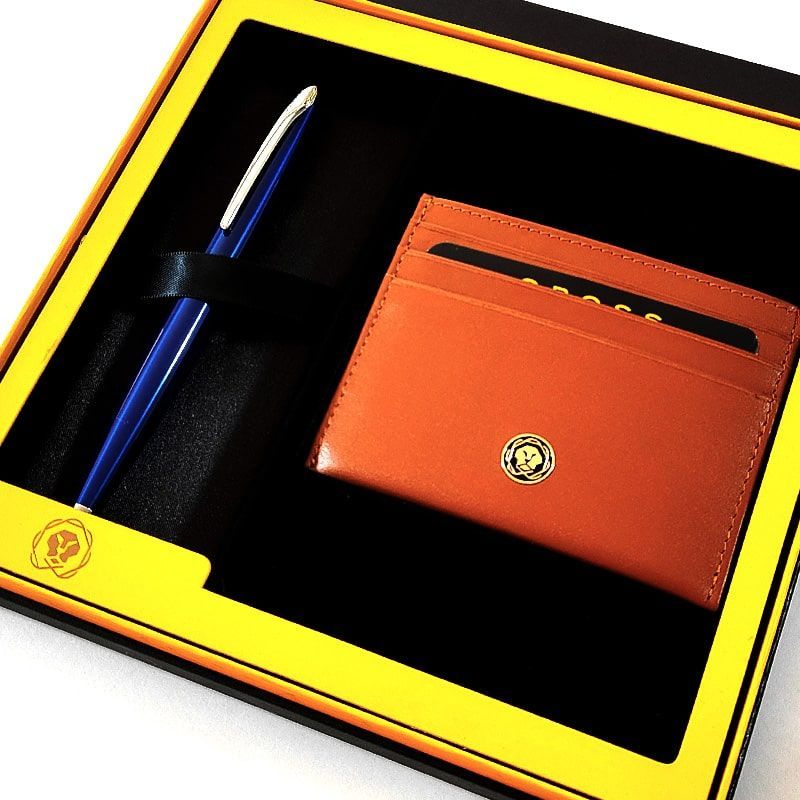 Cross Series ATX Ballpoint Pen with Card Case and Gift Box - Translucent Blue