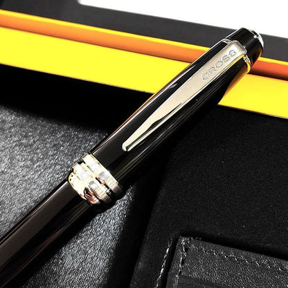 Cross Bailey Black Ballpoint Pen with Card Case and Gift Box — Japan Import