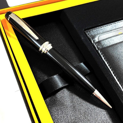 Cross Bailey Black Ballpoint Pen with Card Case and Gift Box — Japan Import