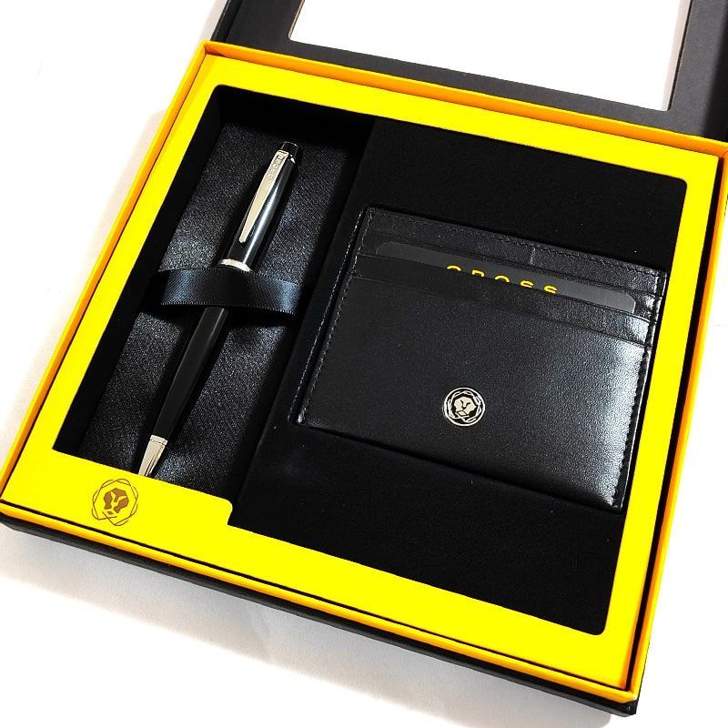 Cross Bailey Black Ballpoint Pen with Card Case and Gift Box — Japan Import