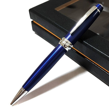 Cross Bailey Blue Ballpoint Pen Gift Set with Card Case and Special Box — Japan Import
