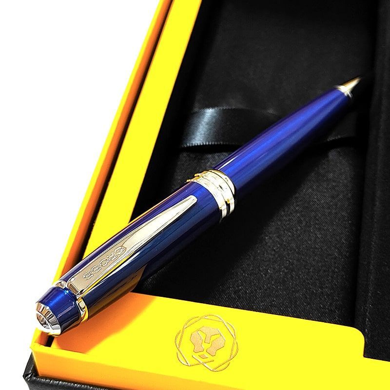 Cross Bailey Blue Ballpoint Pen Gift Set with Card Case and Special Box — Japan Import