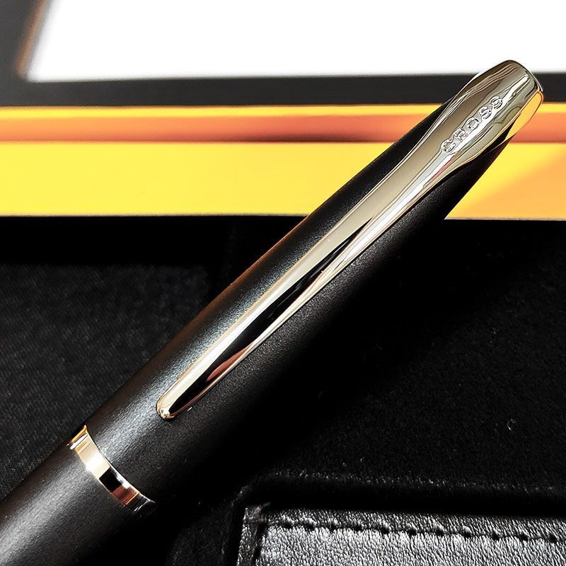 Cross ATX Series Gift Set with Card Case, Black Twist Ballpoint Pen — Japan Import