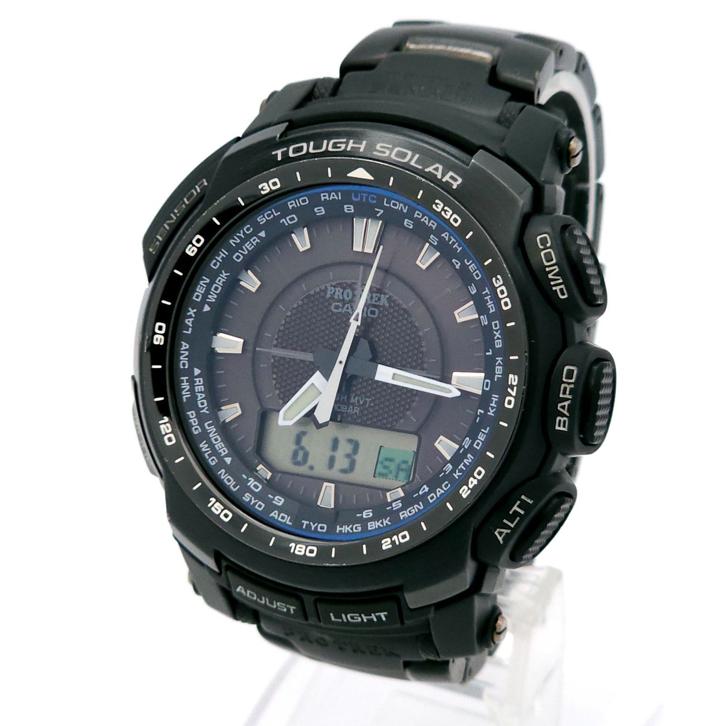 Brand Name Casio Pro Trek PRW-5100YT Solar Radio Wave Signal Watch — Japan Import