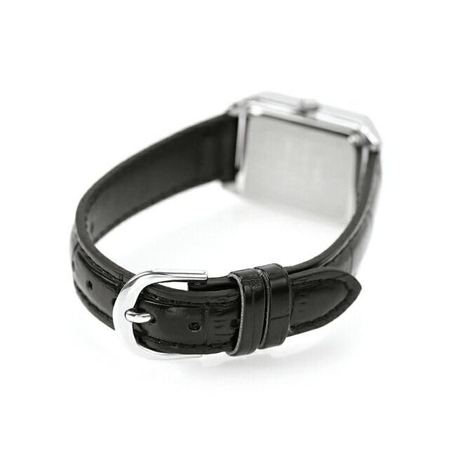 Casio LTP-V007L-7E1DF Quartz Wristwatch for Women with Silver Dial and Black Leather Band — Japan Import