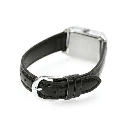 Casio LTP-V007L-7E1DF Quartz Wristwatch for Women with Silver Dial and Black Leather Band — Japan Import