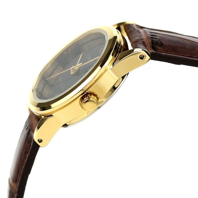 Casio Quartz Women's Watch LTP-V001GL-1BDF Brown Leather Band Analog Black Dial Japan Import