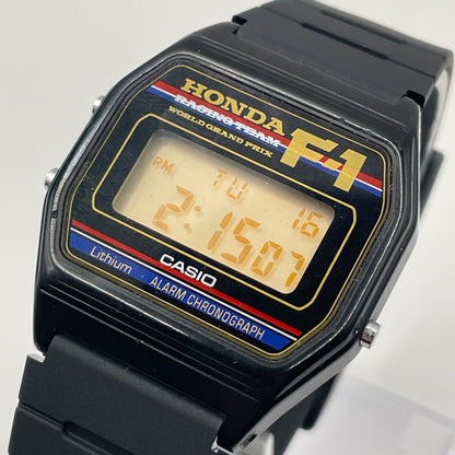Casio Honda Racing Team F1 Collaboration Vintage Watch with Genuine Japanese Strap