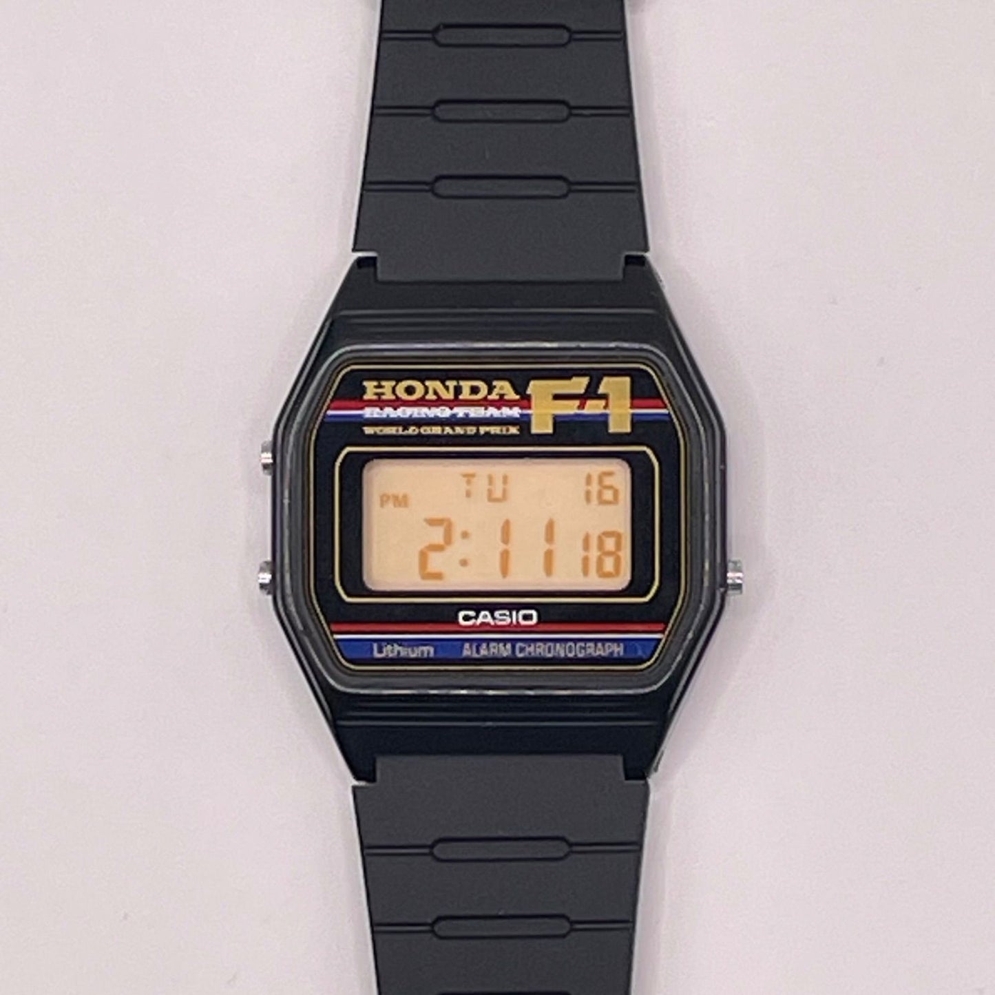 Casio Honda Racing Team F1 Collaboration Vintage Watch with Genuine Japanese Strap