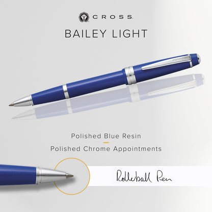 Cross Bailey Light Japan Import Model NAT0745-4 Pen Light Blue Resin Body