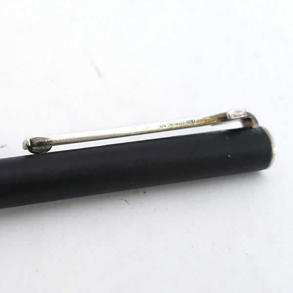Tiffany & Co. T Clip Silver 925 Black Slim Twist Ballpoint Pen & Writing Instruments