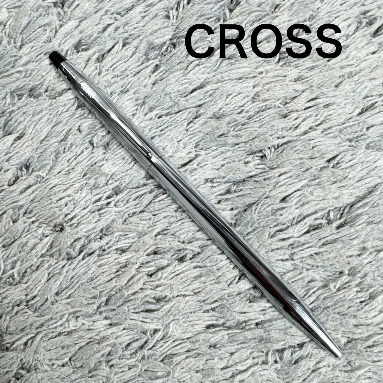 Cross Twist ballpoint pen with blue ink, Japan import, showing small scratches and twist-style design