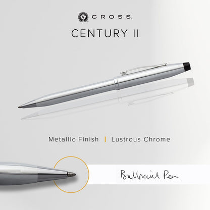 Cross Century II Ballpoint Pen with Silver Finish — Japan Import