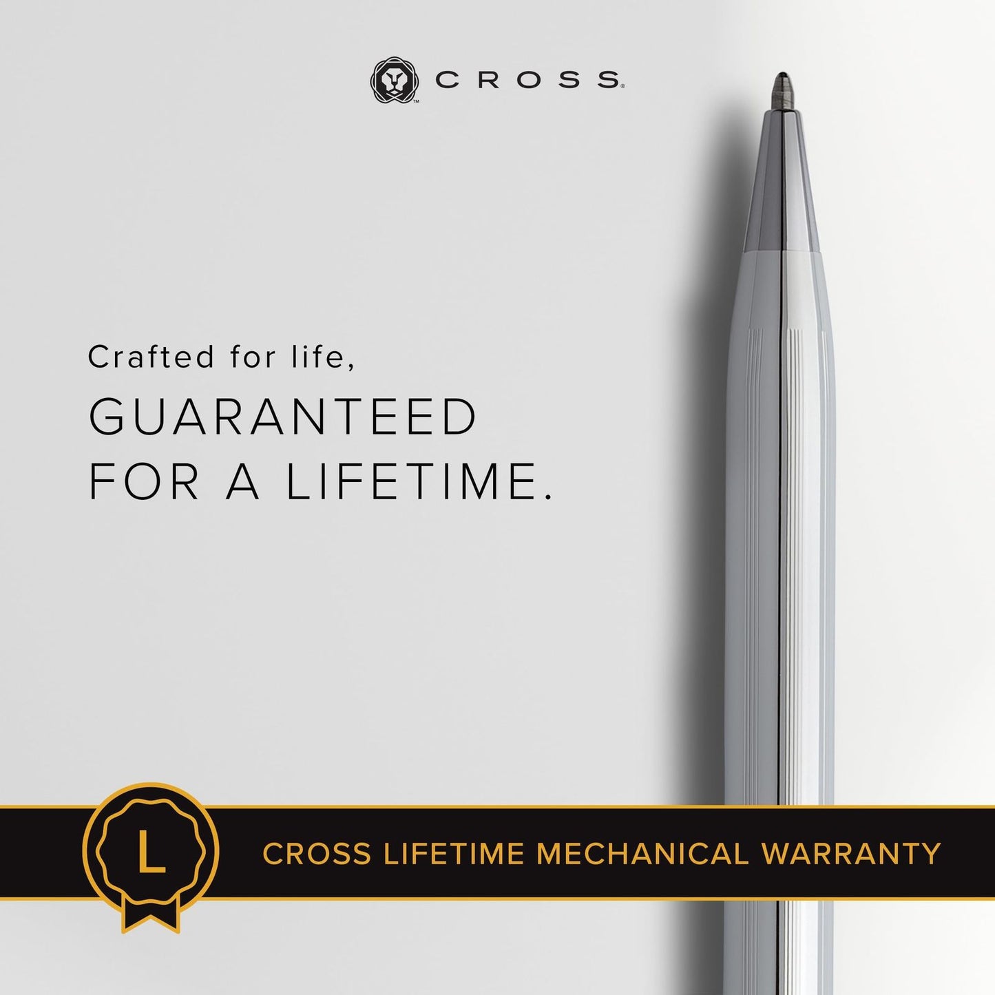 Cross Century II Ballpoint Pen with Silver Finish — Japan Import