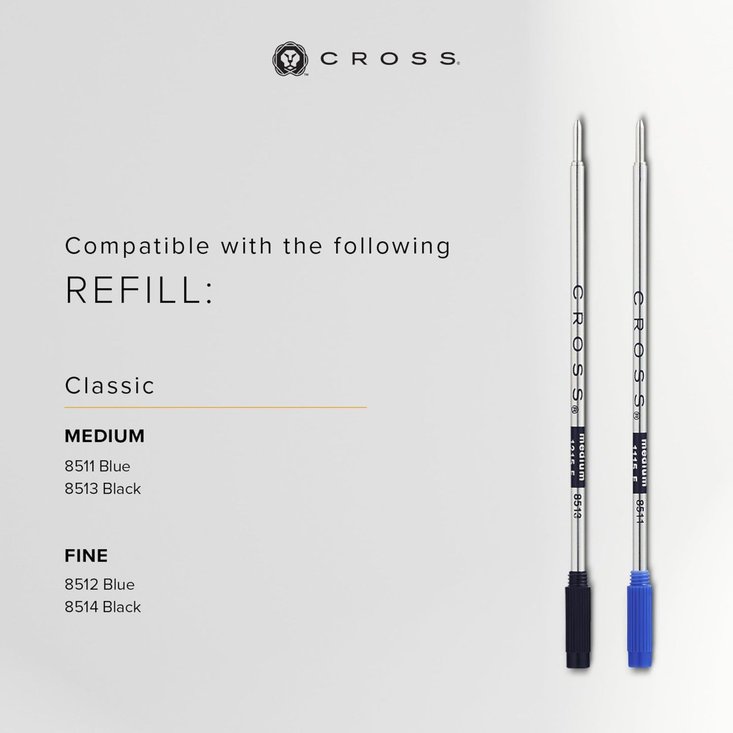 Cross Classic Century Chrome Premium Gift Box with Gift Shoppers High-End Oil-Based Ballpoint Pen Medium Point Gift for Fathers Da